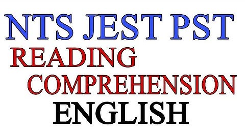 JEST PST English Comprehension Practice Test 2