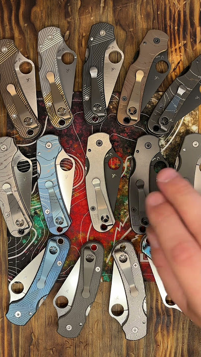 NEW Spyderco Para 3 Skinny Samurai, Plain and Laser Topo Titanium Scale Kits at LynchNW.com Now!