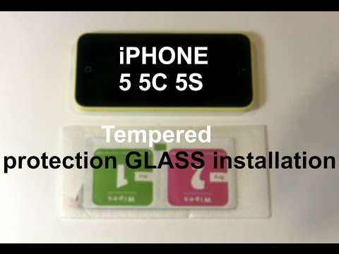 How to install iPhone 5 5C 5S Tempered Glass screen protector QUICK - CrocFIX