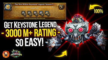 Guide How I Got Keystone LEGEND With PUGS so EASY! From 0 to 3000 MYTHIC Rating | WoW TWW