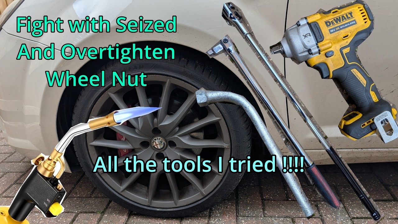 Fight with Seized and Overtightened Wheel Nuts as a home mechanic with all the tools I have