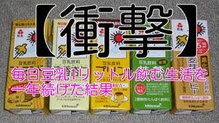 【衝撃】毎日豆乳1リットル飲む生活を一年続けた結果