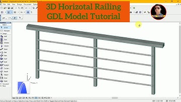 Archicad Tutorial  -  3D Horizotal Railing GDL Model Tutorial  Archicad tutorial 2022  rkvideo1