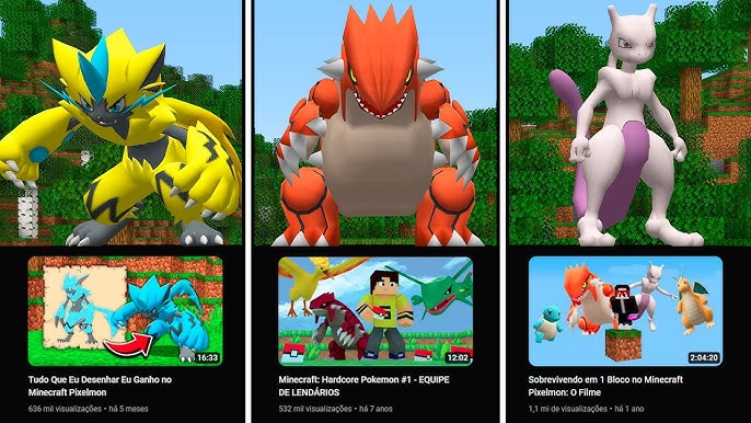 O Pokémon Lendário Foguete no Minecraft Pixelmon 