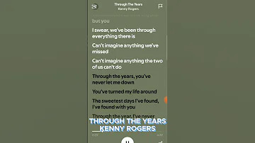 Through The Years KENNY ROGERS Lyrics 