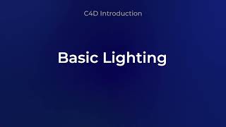 C4D - Basic Lighting