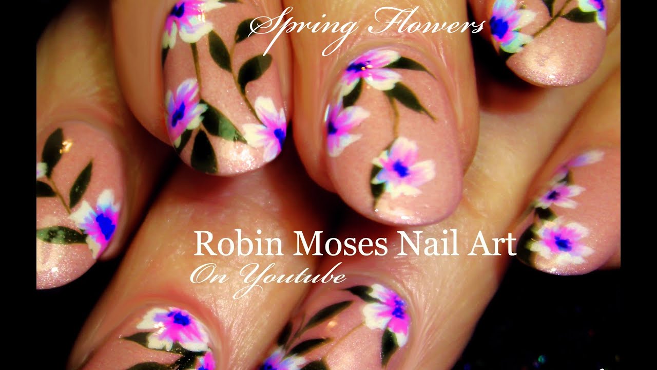 2. Flower Nail Art Tutorial for Spring - wide 2