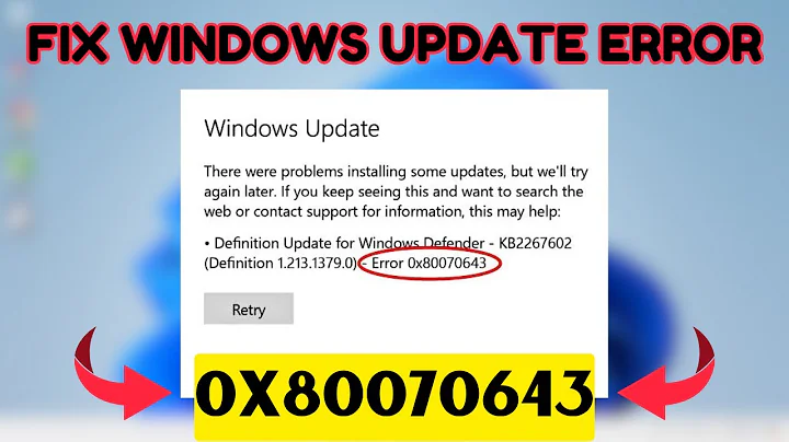 Fix Windows Update Error 0x80070643 in Windows 11 & 10