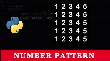 Python Program To Print Number Pattern in Square Shape | 02
