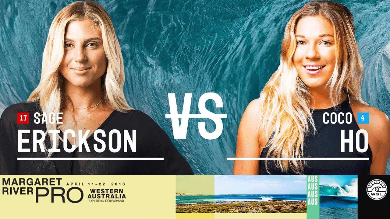 professional softball Sage Erickson vs. Coco Ho - Round Two, Heat 1 - Margaret River Women's Pro 2018