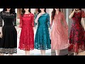 most attractive and special lace frocks design for evening parties panel lace dress collection