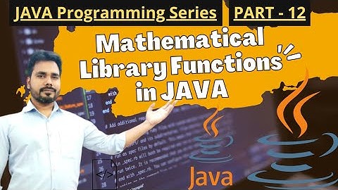 Mathematical Library Functions in JAVA | JAVA Programming PART - 12 | by Manish Sir, VEPS Classes