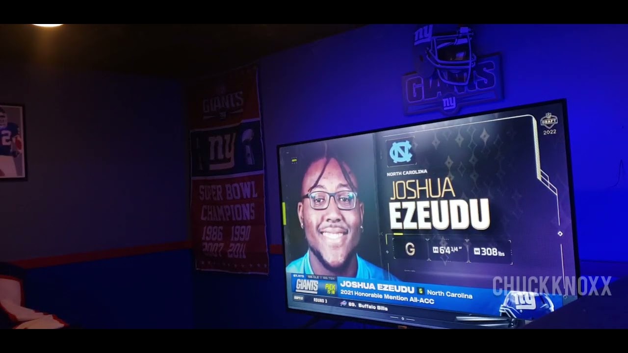 2022 NFL Draft  The New York Giants draft T/G Joshua Ezeudu live reaction  