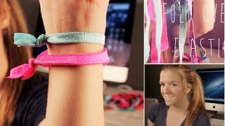 DIY Ribbon Elastic Hair Ties w/ Fold Over Elastic! 