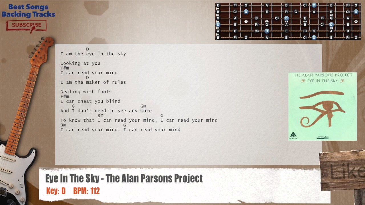 🎸 Eye In The Sky The Alan Parsons Project Guitar Backing Track with chords and lyrics Acordes 🎸 Eye In The Sky The Alan Parsons Project Guitar Backing Track with chords and lyrics Acordes