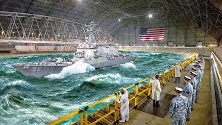 NAVY Testing New Ship with Monster Waves Inside the World’s Largest INDOOR OCEAN