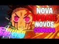 NOVA UPDATE DE DEMON SLAYER NO ANIME SAGA / MUITOS CÓDIGOS PEGUE ANTES QUE EXPIRE!