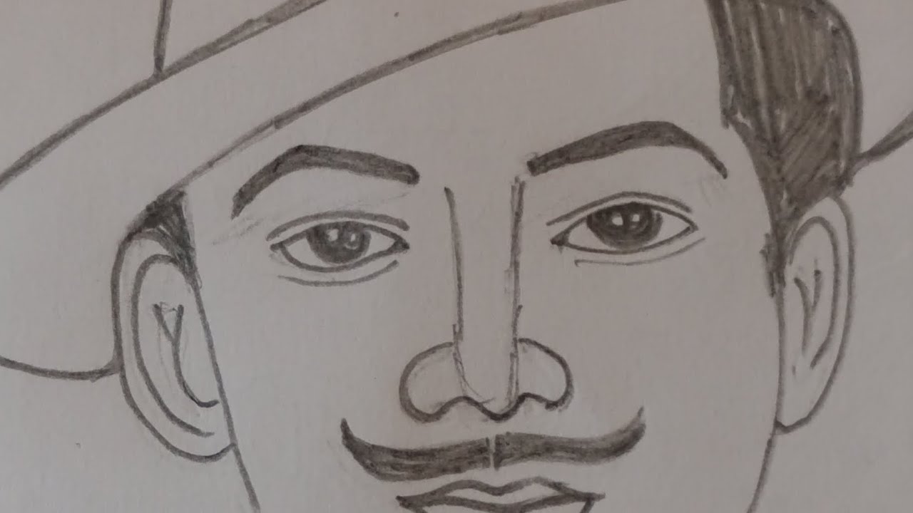 Shaheed Is Drawing Bhagat Singh Drawing, how to draw Shaheed Bhagat Singh, Freedom Fighter ...