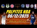Melhores Palpites NBA HOJE - Análise NBA (06/12/2025) - Palpites Basquete para HOJE + Bilhete PRONTO
