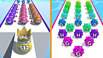 MAX LEVELS A-Z Run💥VS BallMerge 2048 :All Levels Gameplay Walkthrough Android ,iOS NEW UPDATE