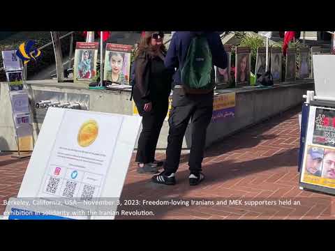 Berkeley: MEK Supporters Held an Exhibition in Solidarity With the Iran Revolution—November 3, 2023