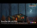 Heavy Rain Falls on the Cabin in the Mountain Forest for Sleeping Studying and Relaxing 4K 8Hrs