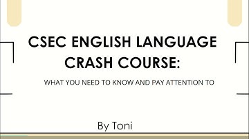 CSEC ENGLISH LANGUAGE CRASH COURSE‼️|How to get a grade 1🙌
