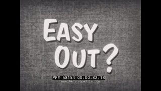 1950s U.S. NAVY FILM 'EASY OUT?'  CONSEQUENCES OF BAD CONDUCT DISCHARGE  58154