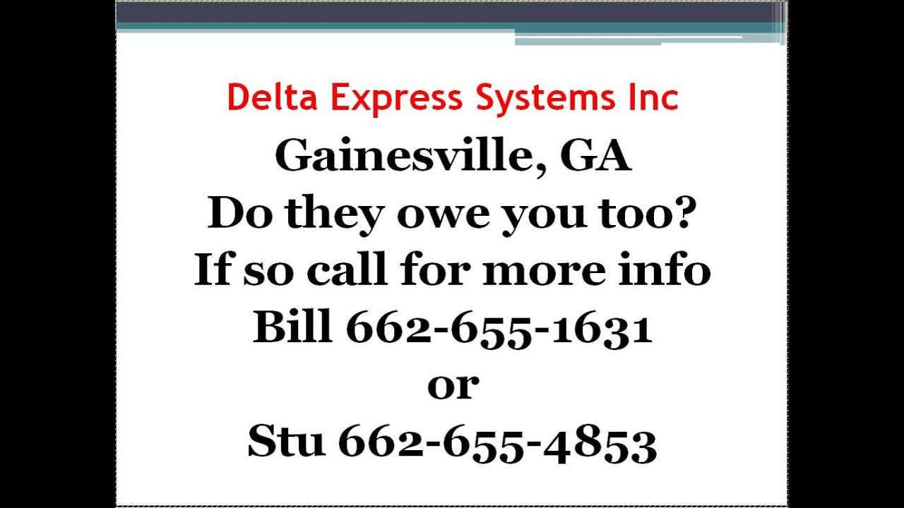 Delta Express Systems Inc YouTube