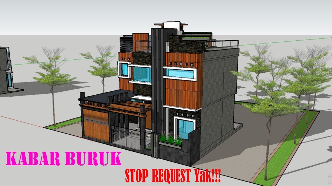 Desain Rumah 10x10 Lantai 2 3 Kamar Tidur By Sketchup YouTube