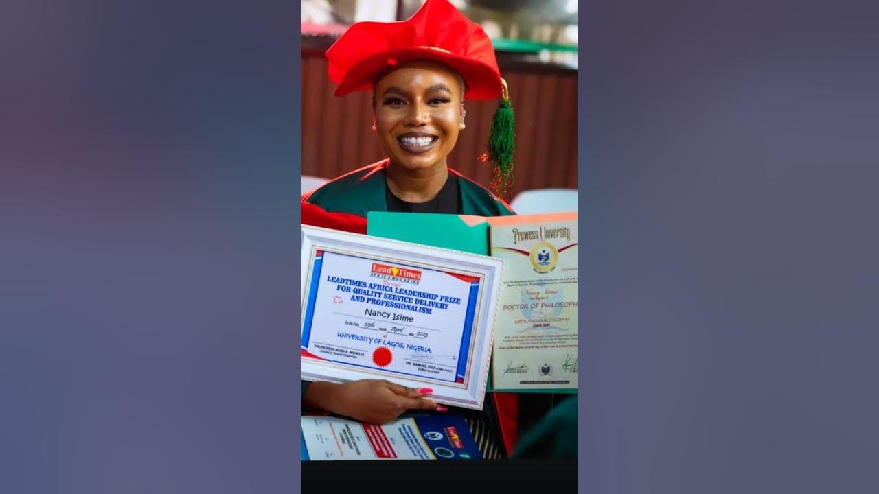 Actress,Nancy Isime conferred with an honourary doctorate Degree by ...