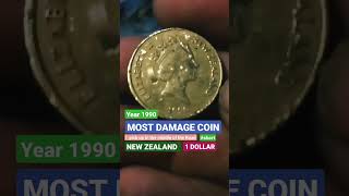 year 1990 ONE DOLLAR COIN - NEW ZEALAND #short