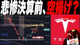 【テスラ悲壮上げw】明後日テスラ決算前のオムツ特需ブルガモトラップかッ？！w