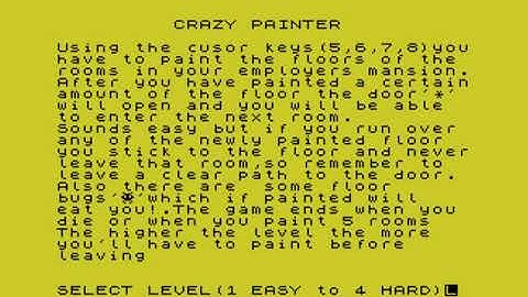 Crazy Painter - Sinclair ZX Spectrum - Retro Virtual Machine v2.0 BETA-1 r1 emulator