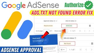Google AdSense Ads.txt Not Found Error Fix | How To Solve Ads.txt Status Not Found