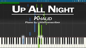 Khalid - Up All Night (Piano Cover) Synthesia Tutorial by LittleTranscriber