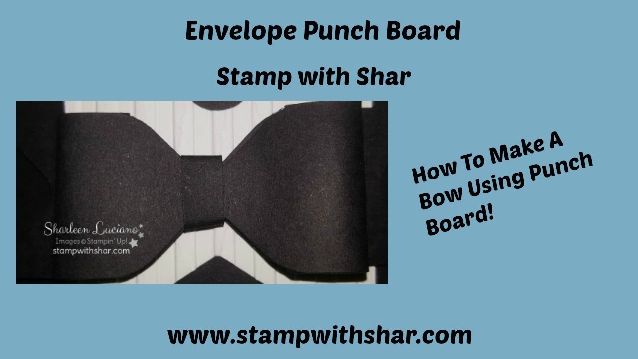 Bow Making with Envelope Punch Board - YouTube