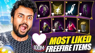 Most liked Free Fire Items 😱 - Garena Free Fire Max 