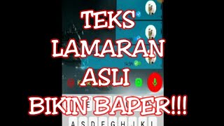 CHAT LAMARAN YANG BIKIN BAPER!!