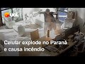 Celular explode enquanto estava sendo carregado no Paraná