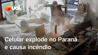 Celular explode enquanto estava sendo carregado no Paraná