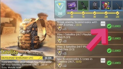 Call Of Duty Mobile Break enemy Scorestreaks with EMP 3 times in Satellite 24/7 Playlist Matches