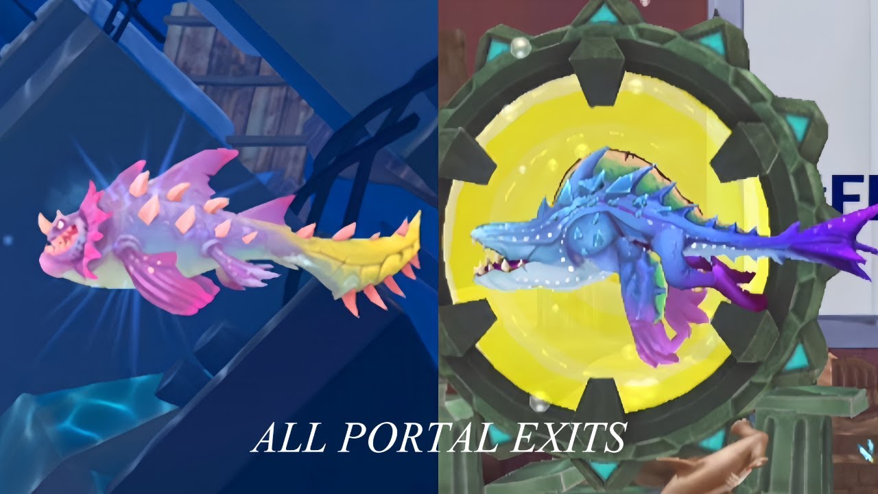 Hungry Shark Evolution - All Portal Exits - YouTube