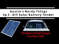 DIY solar battery tender (12v) for less than $100