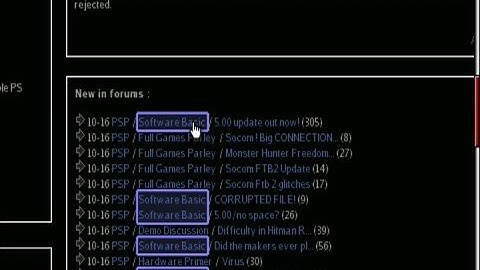 Opera Mini running on PSP