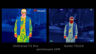 Сравнение Xinfrared T2 Pro с монокуляром Guide TD210