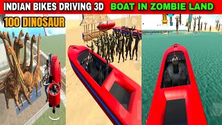 BOAT IN ZOMBIE LAND 100 DINOSAUR | Funny Gameplay Indian Bikes Driving 3d 🤣🤣 screenshot 2