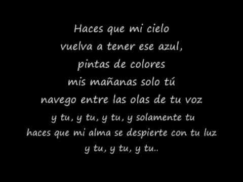 Pablo Alboran Solamente tu con letra