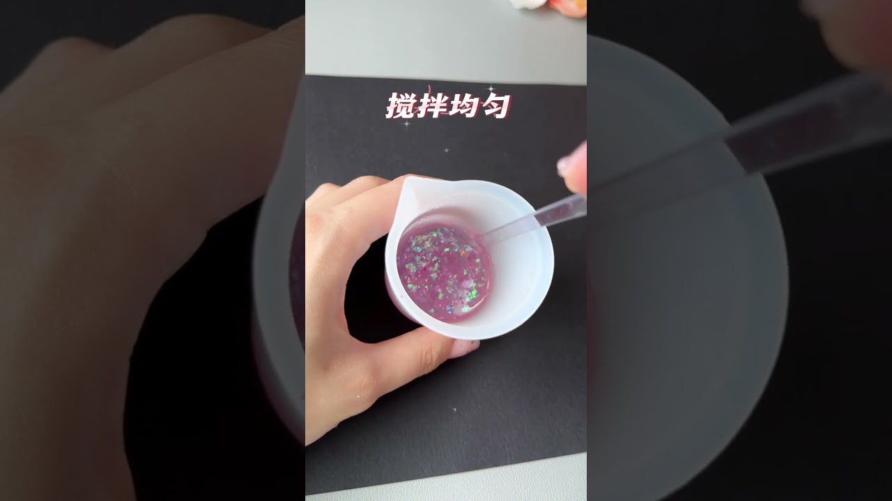 DIY making glitter hair clip and ring  