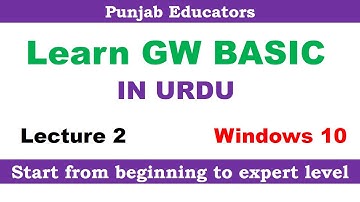 GW Basic Programming Language in Windows 10 Tutorial | How to install GW Basic | Lecture 2